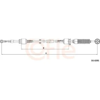 Tažné lanko, ruční převodovka COFLE 10.4281