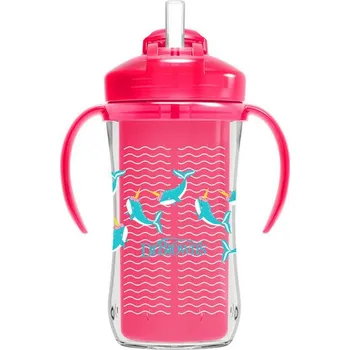 dětská jídelní sada DR BROWN`S Dr Brown's Termohrnek se slámkou 300ml, 12m+, růžový