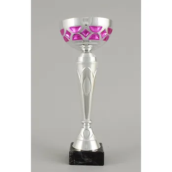 Stříbrno-růžový sportovní pohár 26 cm - 31 cm - 31 cm