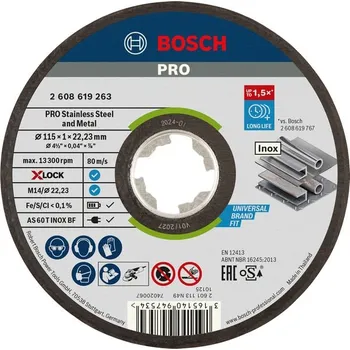 Řezný kotouč Bosch Řezací kotouč PRO Stainless Steel and Metal X-Lock 2608619263