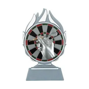 Plaketa šipkový motiv 13,5 cm - Stříbrná