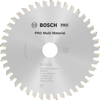 Pilový kotouč Bosch Pilový kotouč PRO Multi Material pro okružní pilu, 130 × 2 × 20 mm 2608641195