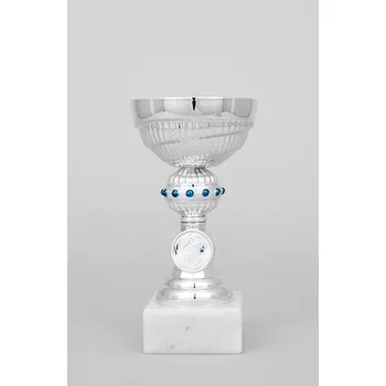Stříbrný sportovní pohár s koulí 15 - 21 cm - 17 cm