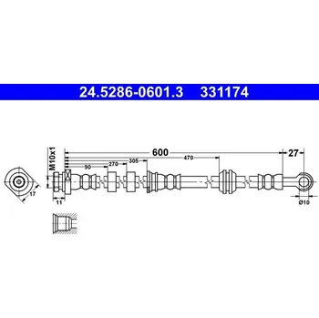 Brzdová hadice Brzdová hadice ATE 24.5286-0601.3