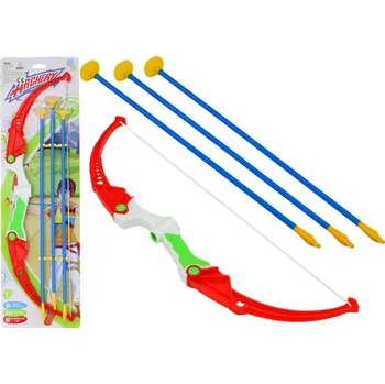 Dětská zbraň LEAN Toys Luk a šípy s přísavkami 3 kusy