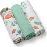 BabyOno Mušelínové pleny, 3ks, Liška, zelené