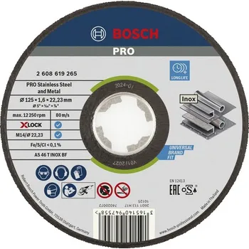 Řezný kotouč Bosch Řezací kotouč PRO Stainless Steel and Metal X-Lock 2608619265