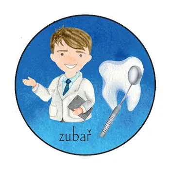 magnetka pro dítě Slon Pamatovák Zubař