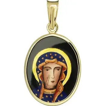 Přívěsek Aljančič Madonka Czestochowské Madony medailon 103H zlato