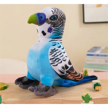 Hračka LEAN Toys Plyšový papoušek 20 cm, modrá