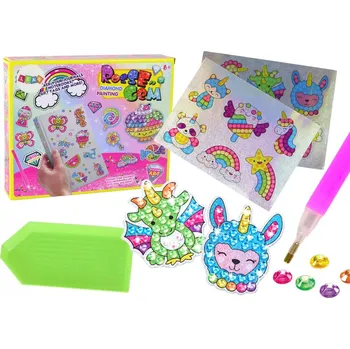 kreativní sada LEAN Toys Dívčí diamantová sada na tvorbu různých obrázků
