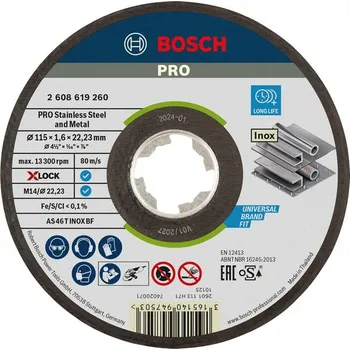 Řezný kotouč Bosch Řezací kotouč PRO Stainless Steel and Metal X-Lock 2608619260