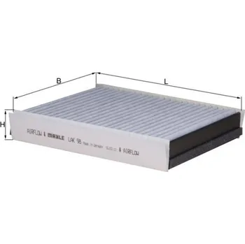 Ventilátor topení a klimatizace Filtr, vzduch v interiéru KNECHT LAK 98