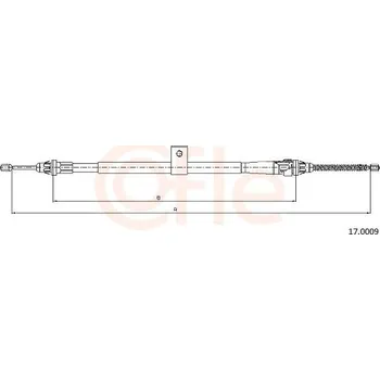 Brzdový systém Tažné lanko, parkovací brzda COFLE 17.0009