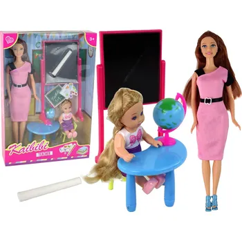 Panenka LEAN Toys Panenka učitelka a žákyně v lavici