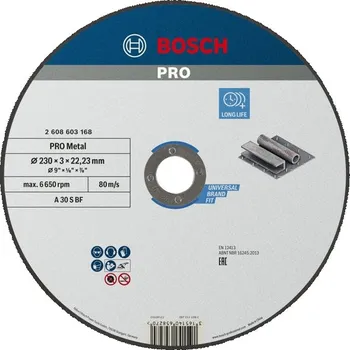 Řezný kotouč Bosch Řezací kotouč PRO Metal 2608603168