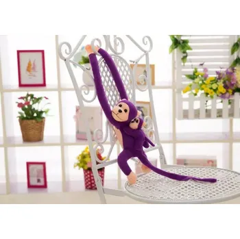 plyšák LEAN Toys Mascot Plush Monkey with Baby, Purple 90 cm