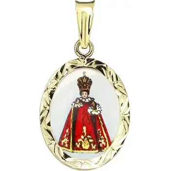 Přívěsek Aljančič Pražské Jezulátko medailon 111R-red zlato