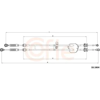 Tažné lanko, ruční převodovka COFLE 18.1804