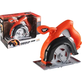 Hra na obchod LEAN Toys Dětská kotoučová pila, Oranžová