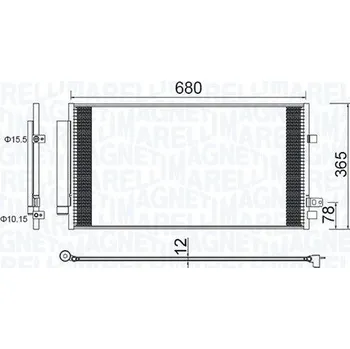 Výparník klimatizace Kondenzátor, klimatizace MAGNETI MARELLI 350203173000