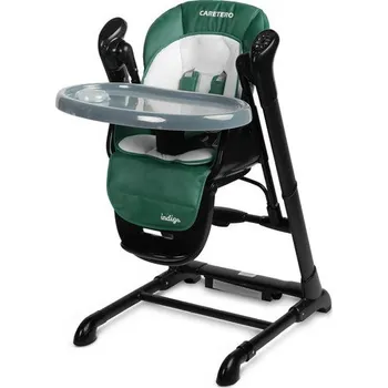 Jídelní židlička Caretero Kojenecké houpací křeslo Indigo black green