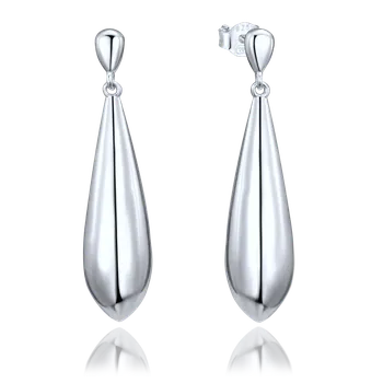 Náušnice Moonlit Stříbrné visací náušnice velké kapky