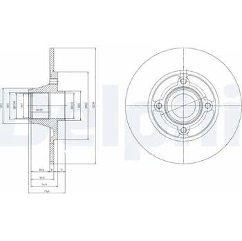 Brzdový kotouč Brzdový kotouč DELPHI BG9033RS