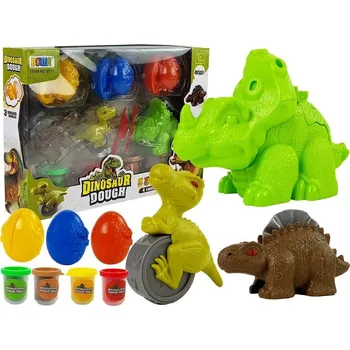 kreativní sada LEAN Toys Playdough Dinosauří plastelína s formami