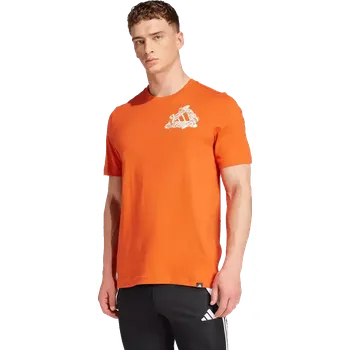 Pánské tričko s krátkým rukávem Adidas Football Kicks Graphic oranžové