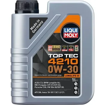 Hydraulický olej LIQUI MOLY Top Tec 4210 0W-30, syntetický motorový olej 1 l