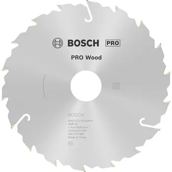 Pilový kotouč Bosch Pilový kotouč PRO Wood pro okružní pilu, 165 × 2,2 × 30 mm, T18 2608640789