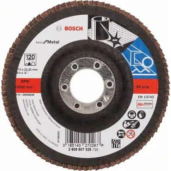 Brusný kotouč Bosch Lamelový brusný kotouč PRO X571, rovné provedení, 115 mm, G120 2608607325