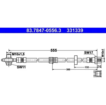 Brzdová hadice Brzdová hadice ATE 83.7847-0556.3