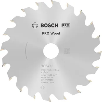 Pilový kotouč Bosch Pilový kotouč PRO Wood pro okružní pilu, 130 × 2,4 × 20 mm, T20 2608640582