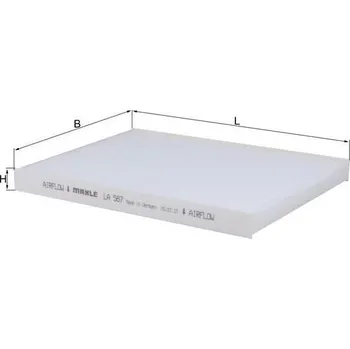 Kabinový filtr Filtr, vzduch v interiéru KNECHT LA 587