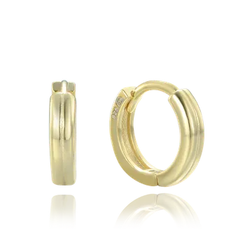Náušnice Moonlit Stříbrné náušnice Minimalistické kruhy elegance pozlacené