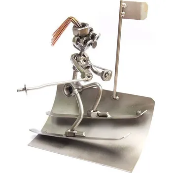 Kovová figurka - Sjezdařka 17 cm
