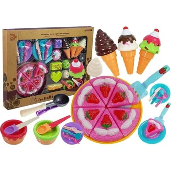 Dětská kuchyňka LEAN Toys Plastová sada sladkostí a dezertů