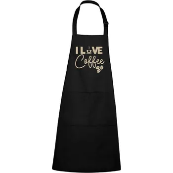 Kuchyňská zástěra DOBRÝ TRIKO Zástěra s potiskem I love coffee Barva: Černá