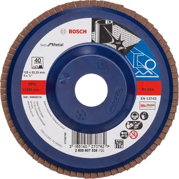Brusný kotouč Bosch Lamelový brusný kotouč PRO X571, rovné provedení, 125 mm, G40 2608607338