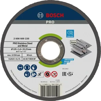 Řezný kotouč Bosch Řezací kotouč PRO Stainless Steel and Metal 2608600220