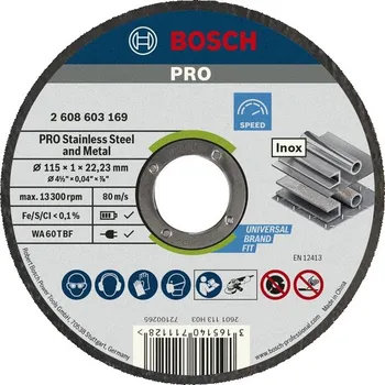 Řezný kotouč Bosch Řezací kotouč PRO Stainless Steel and Metal 2608603254