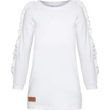 Dívčí mikina Dětská tepláková mikina CURLY KIDS WHITE - DMCUWH98104