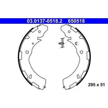 Brzdová čelist Sada brzdových čelistí ATE 03.0137-0518.2