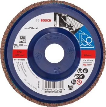 Brusný kotouč Bosch Lamelový brusný kotouč PRO X571, rovné provedení, 125 mm, G120 2608607341