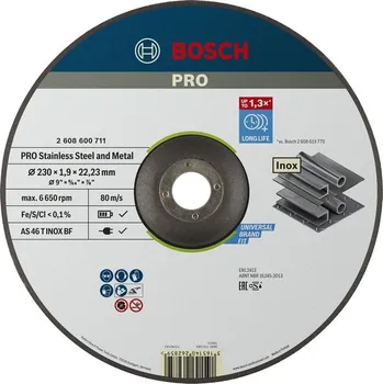 Řezný kotouč Bosch Řezací kotouč PRO Stainless Steel and Metal 2608600711