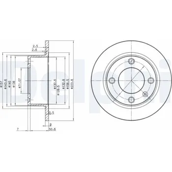 Brzdový kotouč Brzdový kotouč DELPHI BG2691