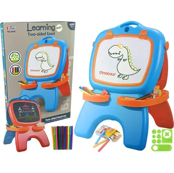 Magnetická kreslící tabulka LEAN Toys Oboustranná tabule na kreslení modro-červená