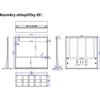 Reklamní LED panel Velkoplošný Horizontální Reklamní Digitální Banner Obrazovka Displej Digiposter Infokiosek Totem Výběr Variant 85"
